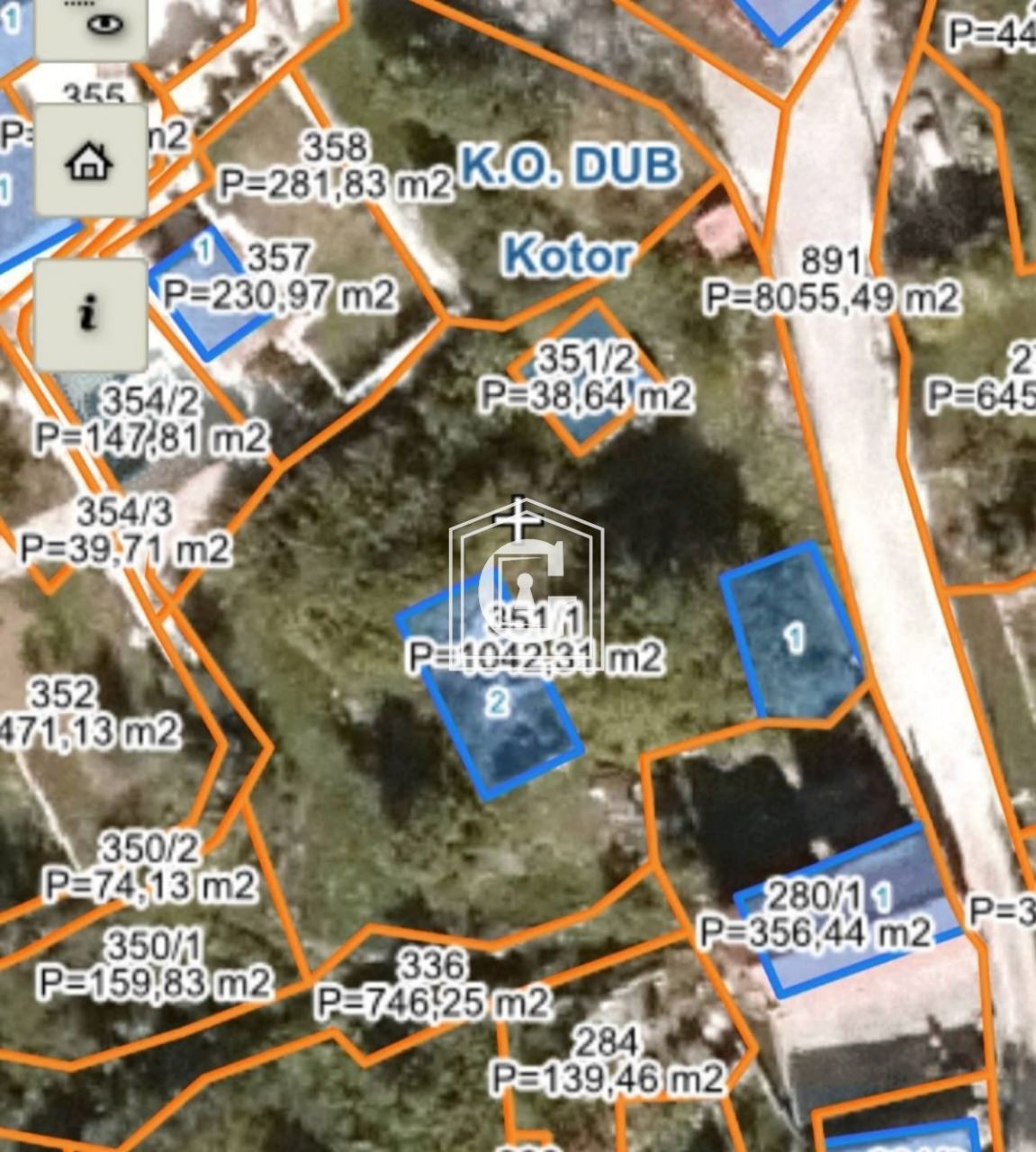 Terreno a Tivat, Montenegro, 1 035 m2 - foto 2