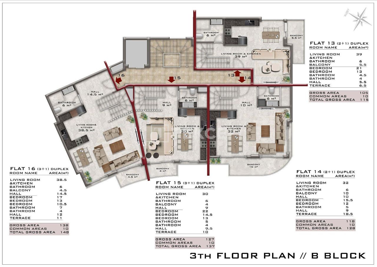 Apartamento en Alanya, Turquia, 52 m² - imagen 19