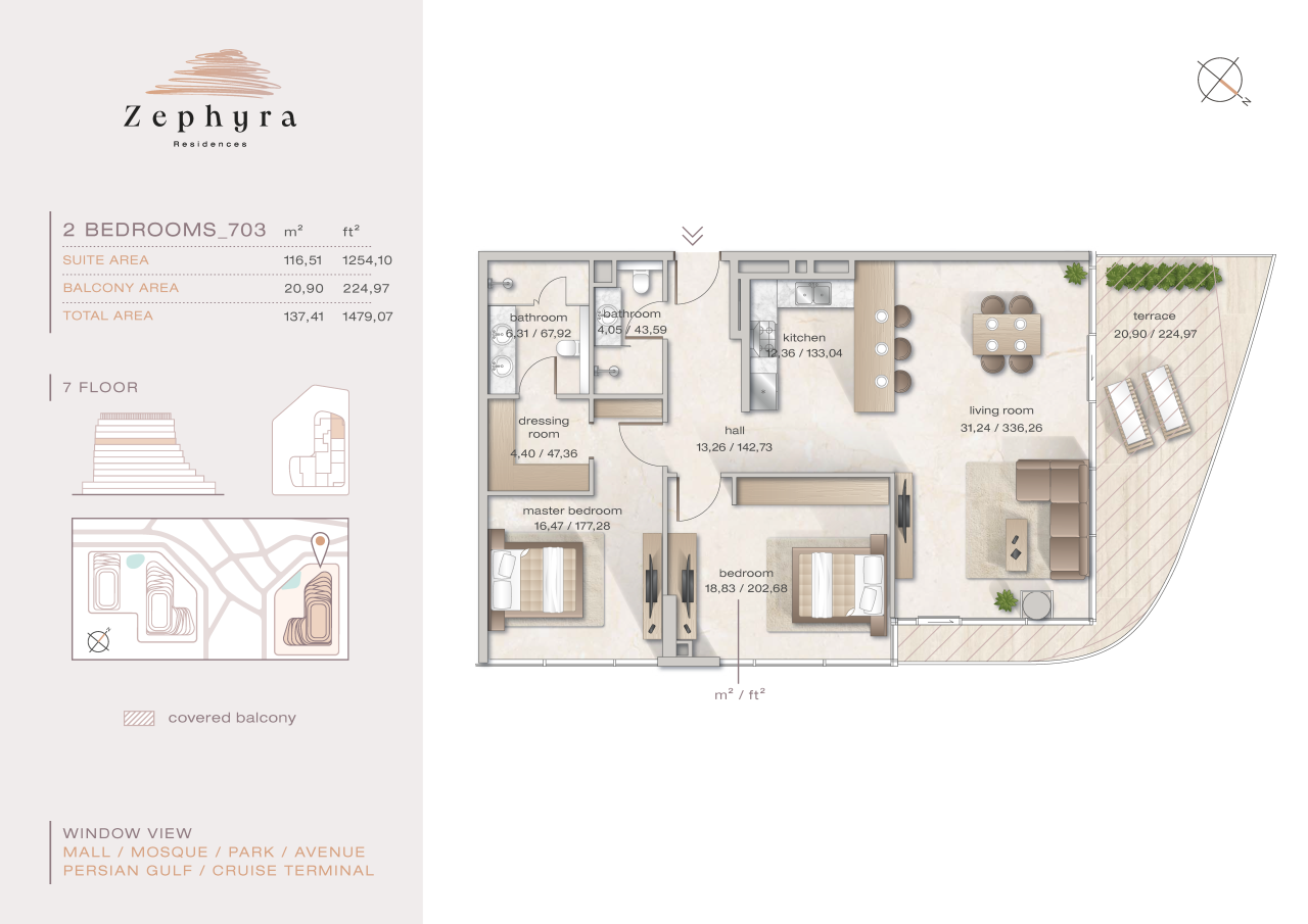 Appartement à Dubaï, EAU, 137.46 m² - image 2