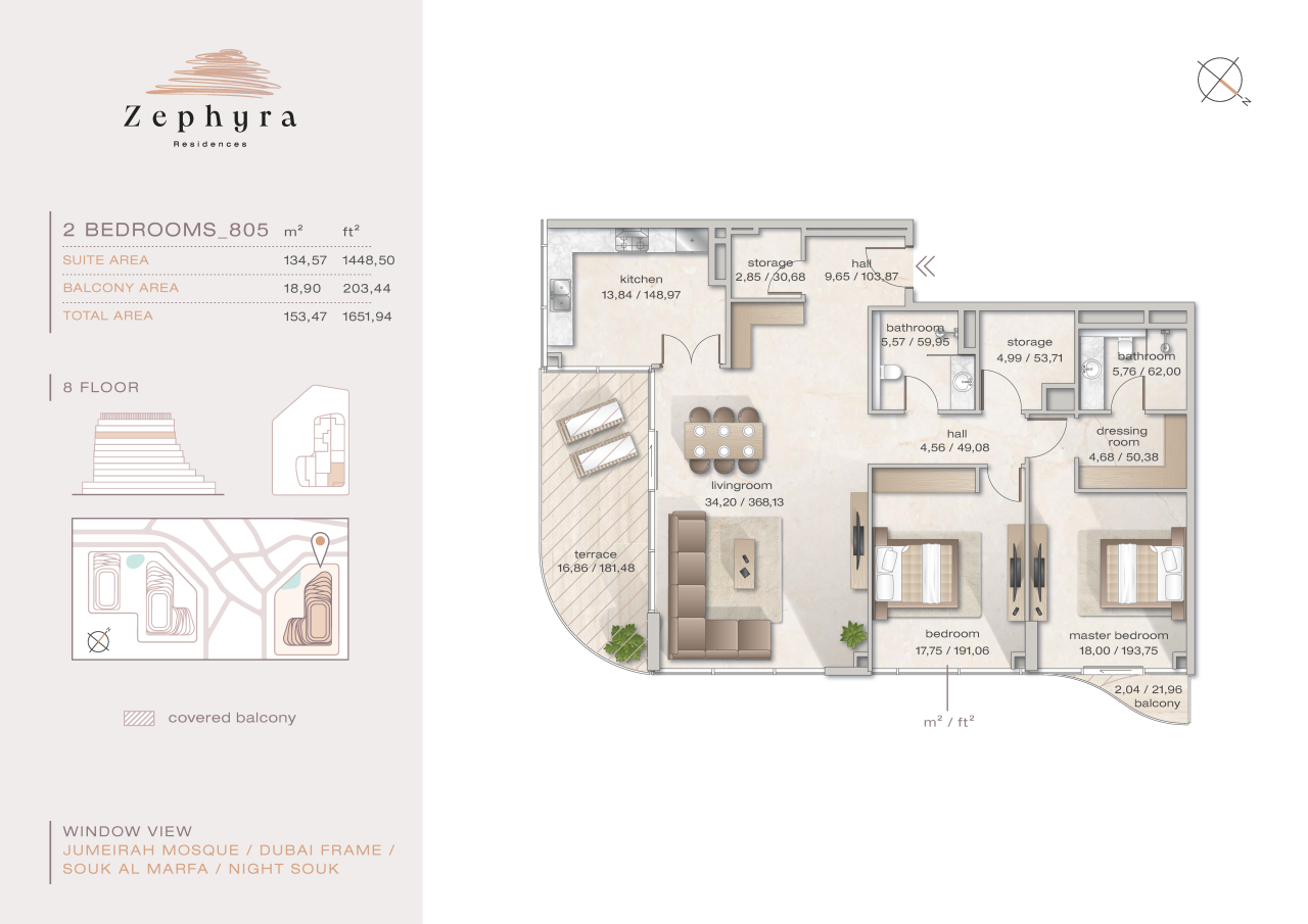 Apartment in Dubai, VAE, 153.53 m² - Foto 2