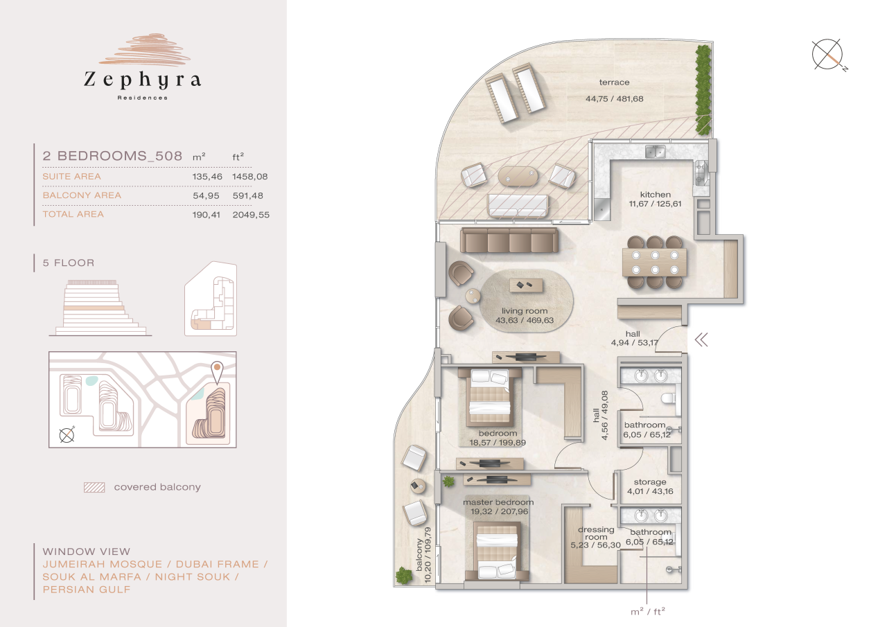 Appartamenti a Dubai, EAU, 190.48 m² - foto 2