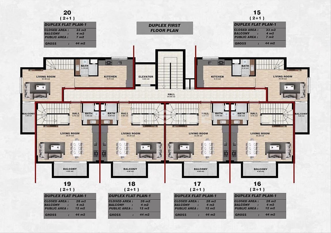 Attico a Alanya, Turchia, 90 m² - foto 10