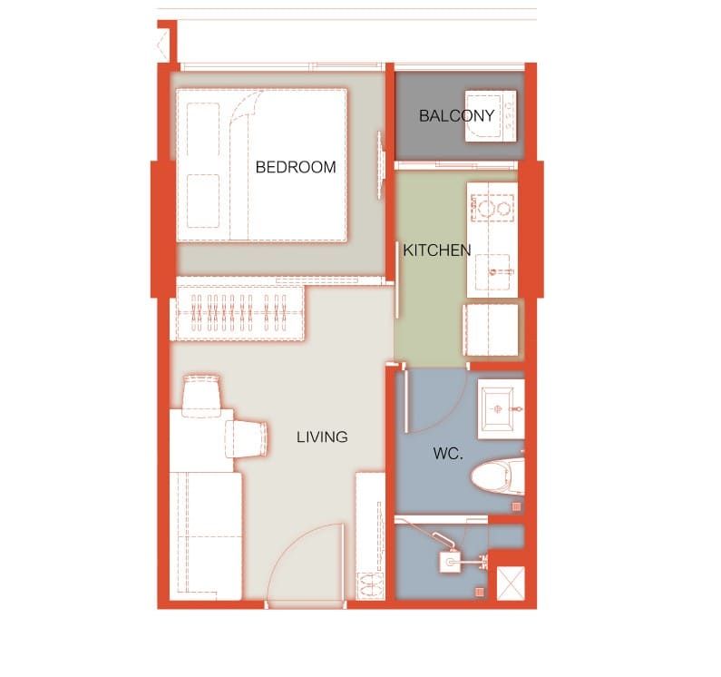 Estudio en Phuket, Tailandia, 26 m² - imagen 3