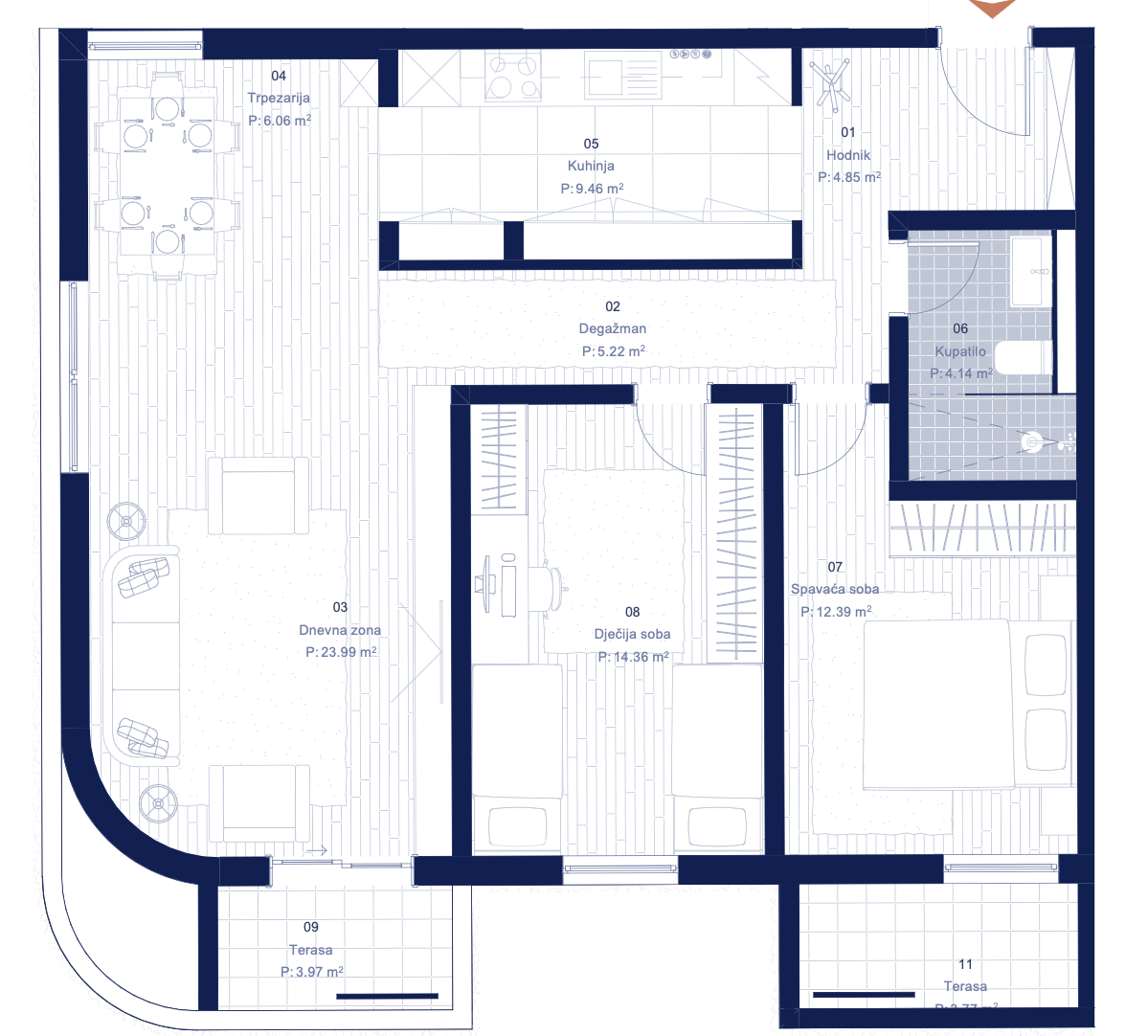Appartamento a Radanovići, Montenegro, 88.22 m² - foto 17