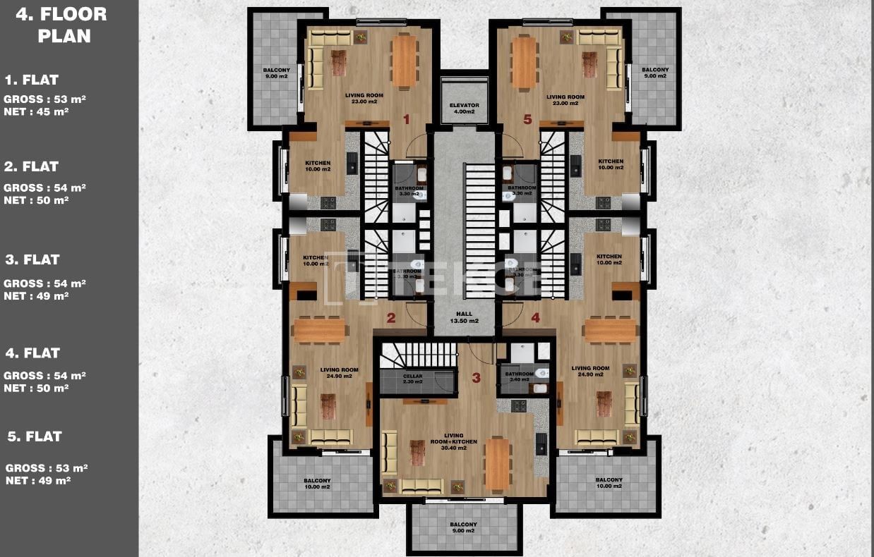 Penthouse in Alanya, Türkei, 134 m² - Foto 12