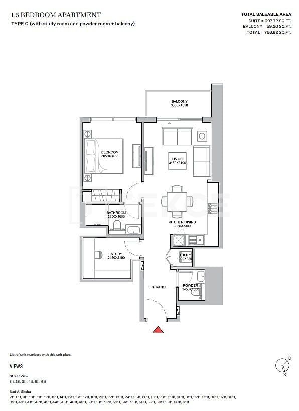 Appartamenti Meydan, EAU, 108 m² - foto 12