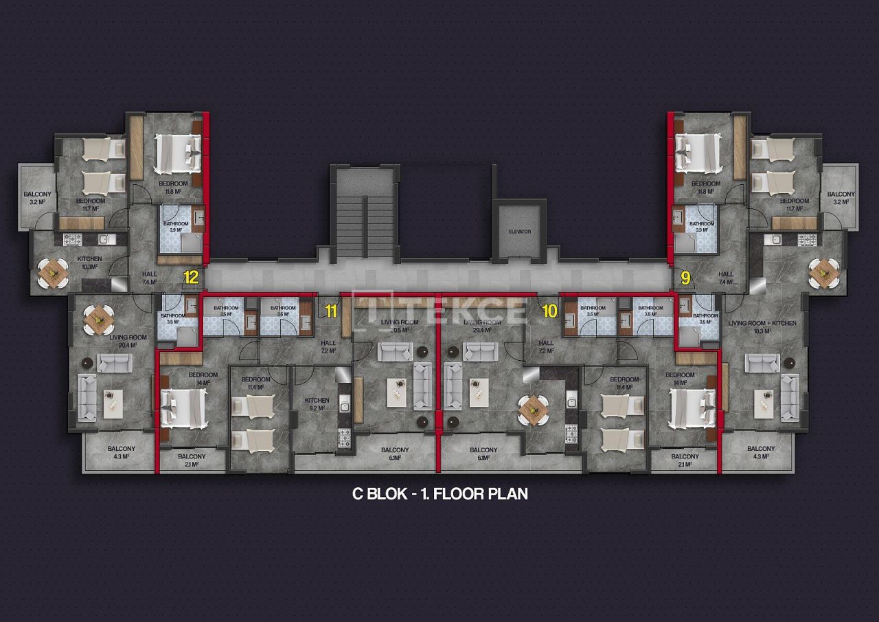 Apartamento en Alanya, Turquia, 200 m² - imagen 16