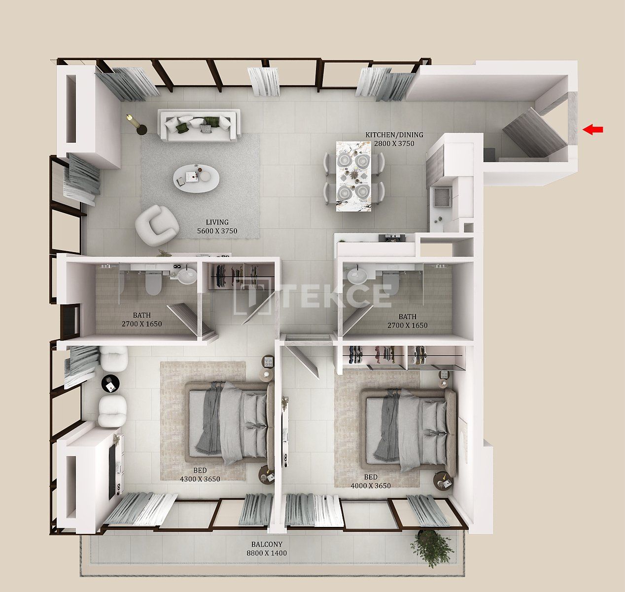 Apartment in Dubai, UAE, 101 m² - picture 17