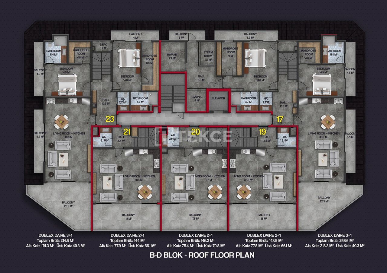 Penthouse in Alanya, Türkei, 214 m² - Foto 19