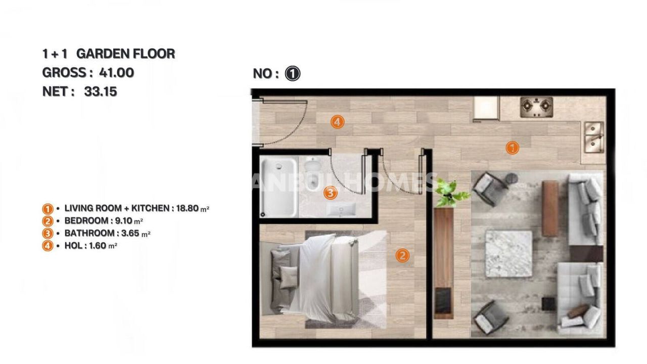 Apartment in Istanbul, Türkei, 37 m² - Foto 9