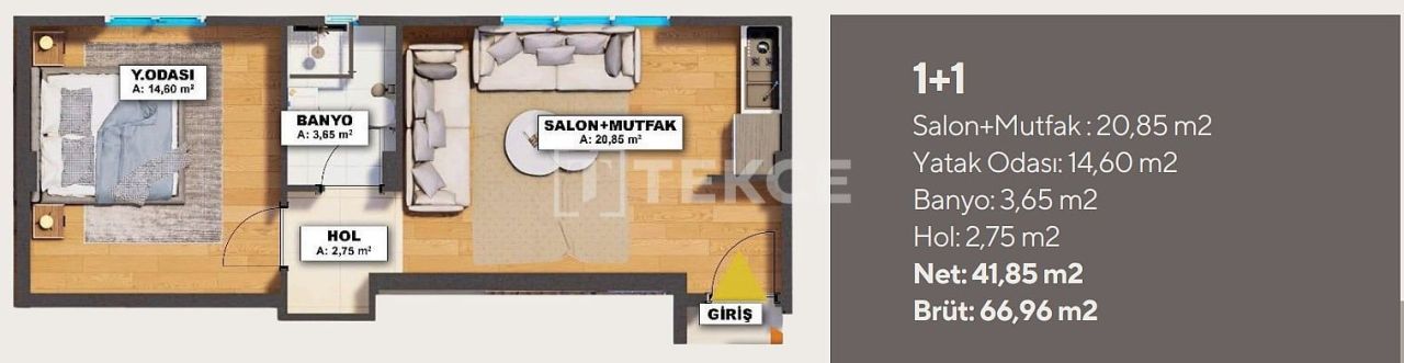 Apartamento en Estambul, Turquia, 92 m² - imagen 12