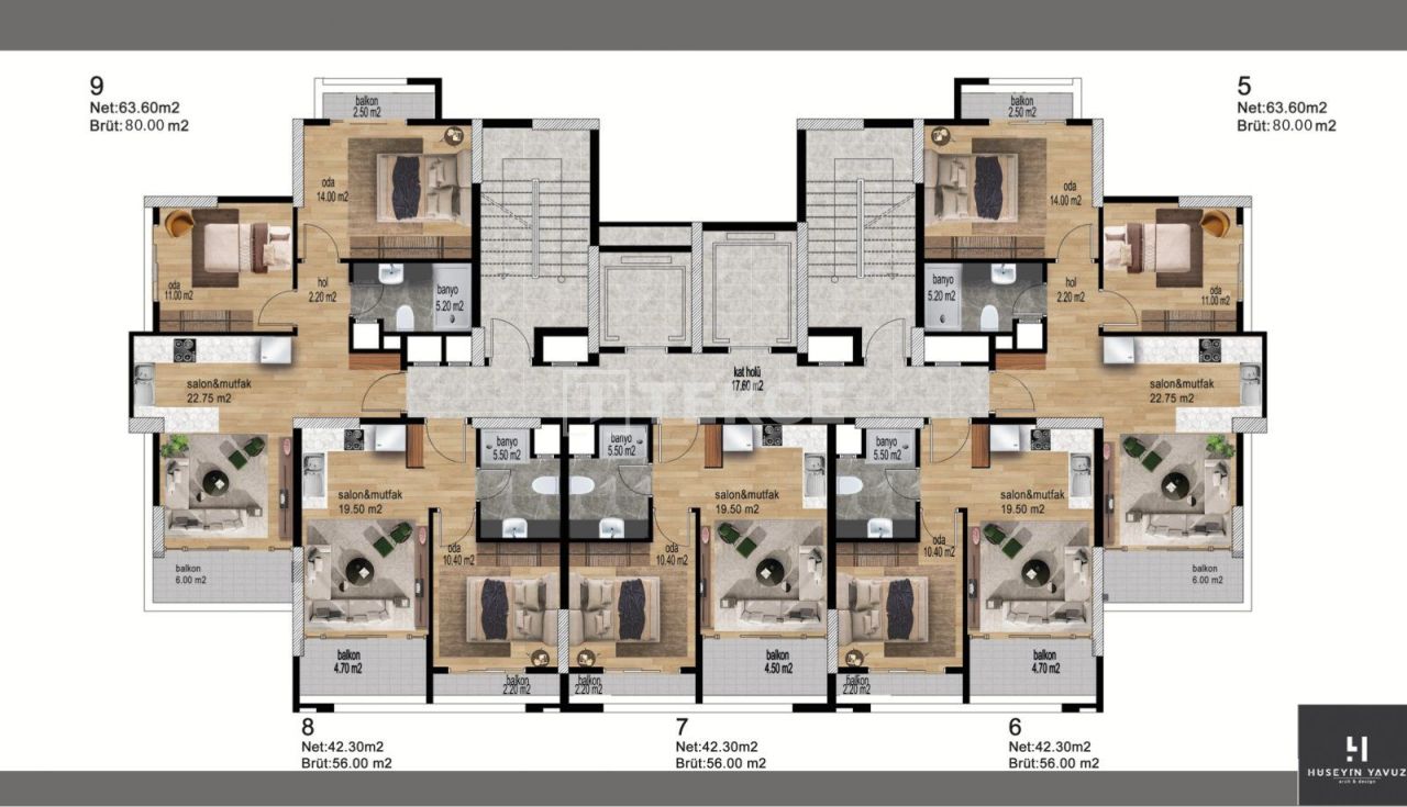 Apartment Mezitli, Turkey, 77 m² - picture 18