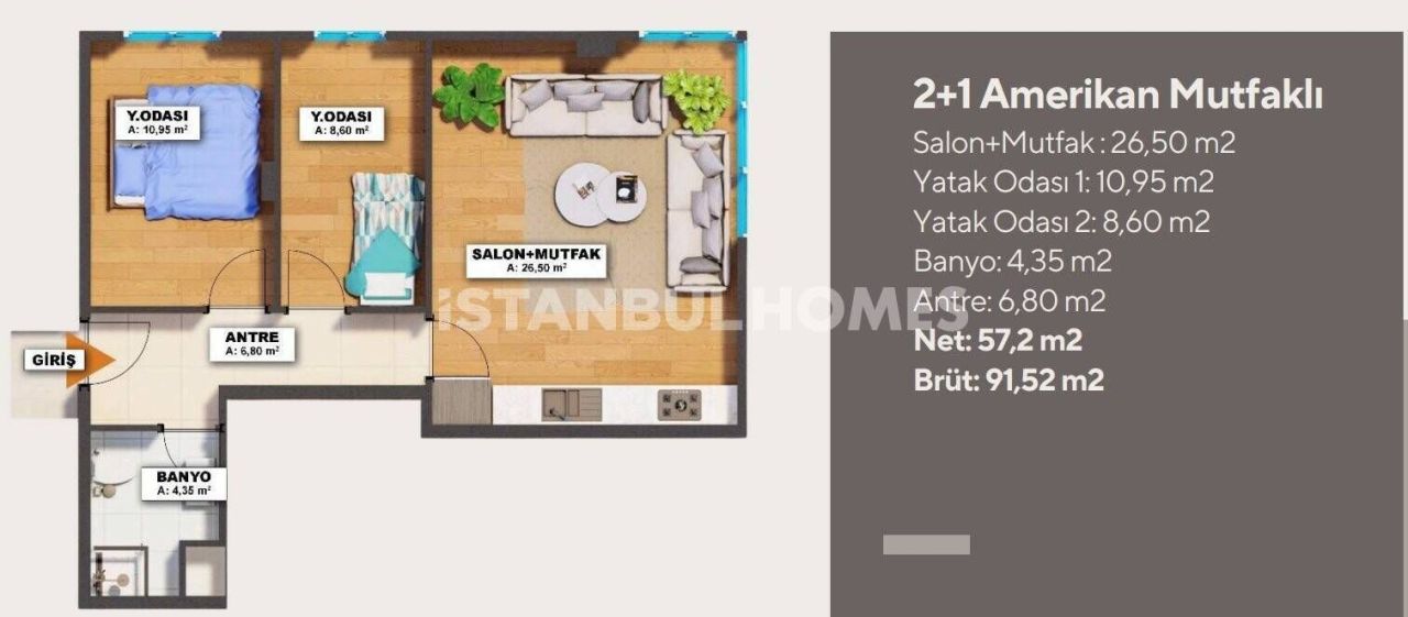 Apartamento en Estambul, Turquia, 156 m² - imagen 11