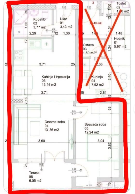 Appartement Bjelishi, Monténégro, 50 m² - image 9