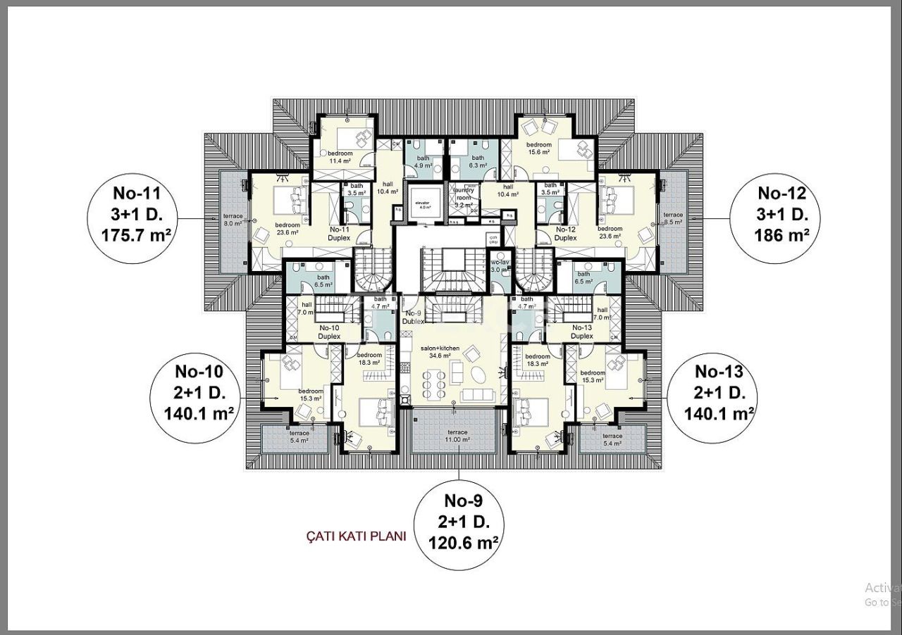 Penthouse à Alanya, Turquie, 175 m² - image 10