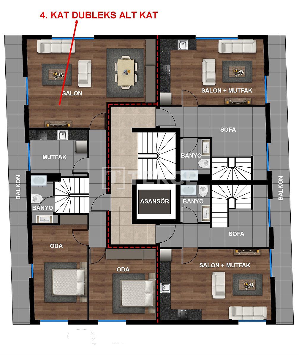 Apartment in Antalya, Türkei, 60 m² - Foto 11