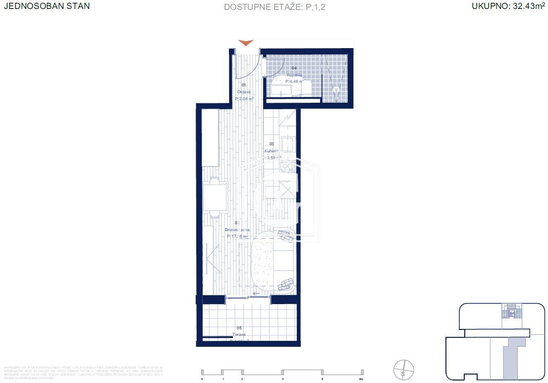 Apartment in Lastva, Montenegro, 27 m² - picture 7