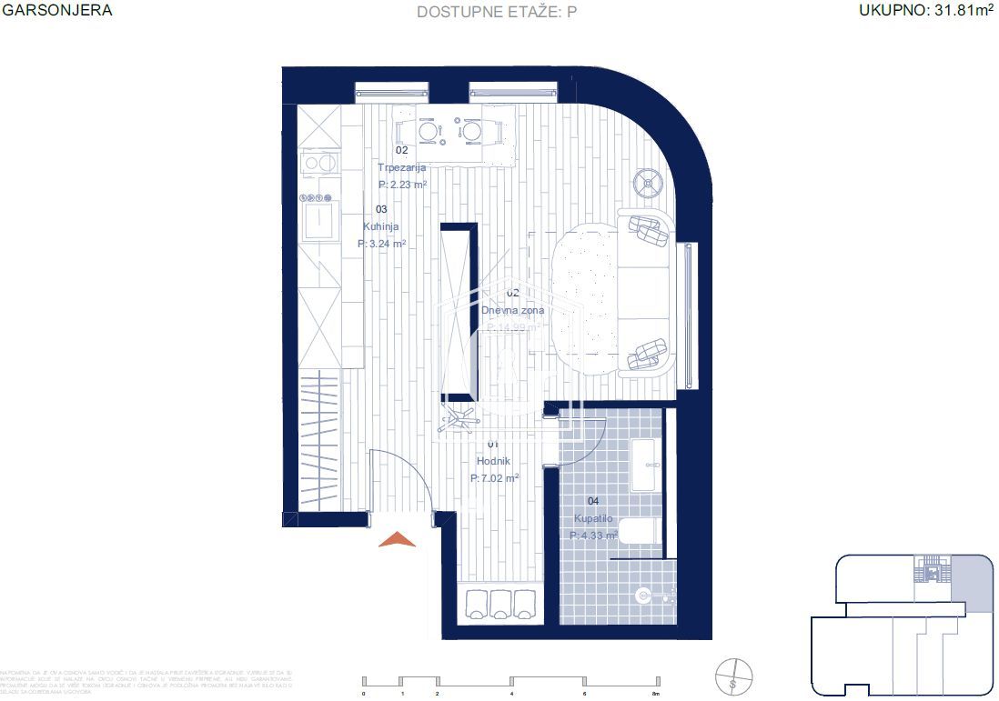 Apartment in Lastva, Montenegro, 27 m² - picture 10