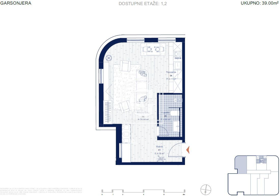 Apartment in Lastva, Montenegro, 27 m² - picture 11