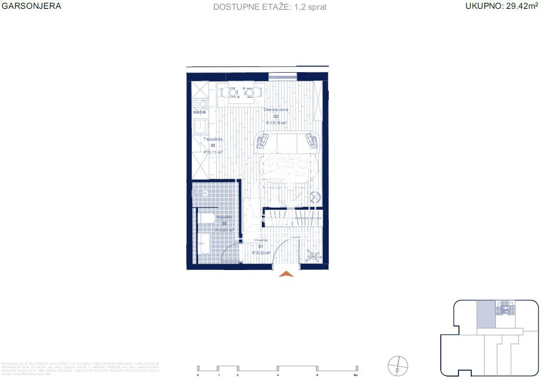 Apartment in Lastva, Montenegro, 27 m² - picture 12