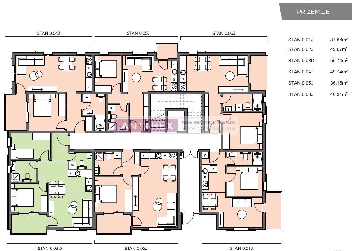 Apartment in Bijela, Montenegro, 36 m² - Foto 6