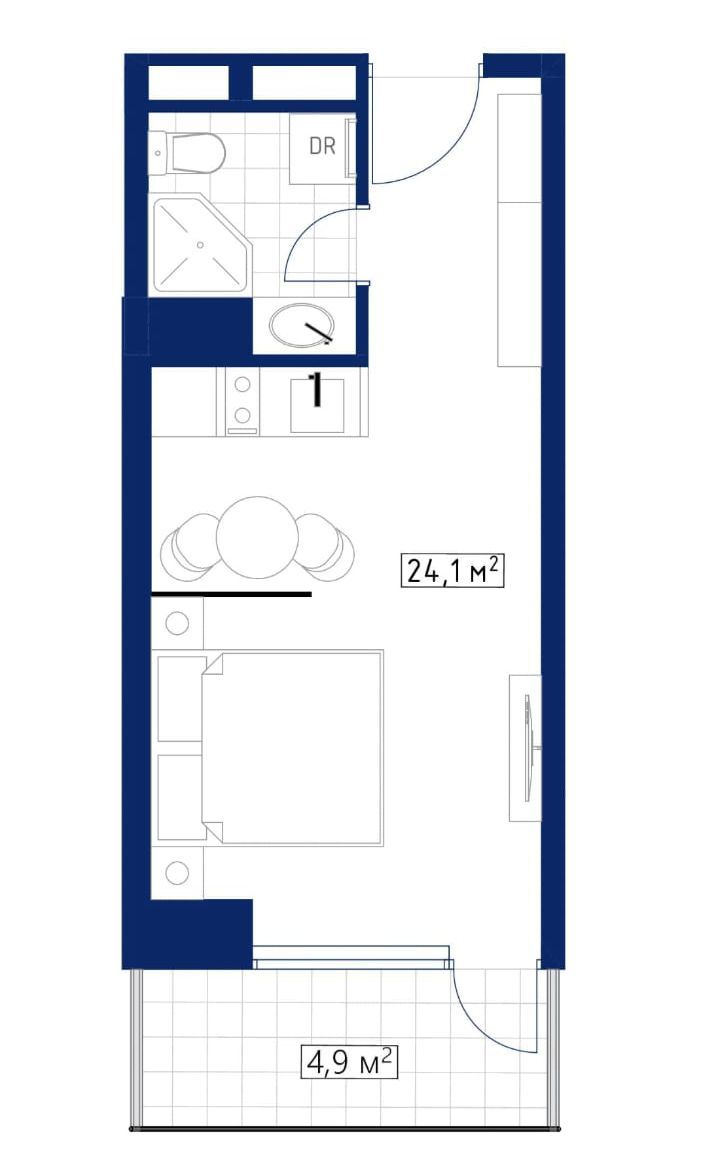 Appartement à Batoumi, Géorgie, 29.2 m² - image 3