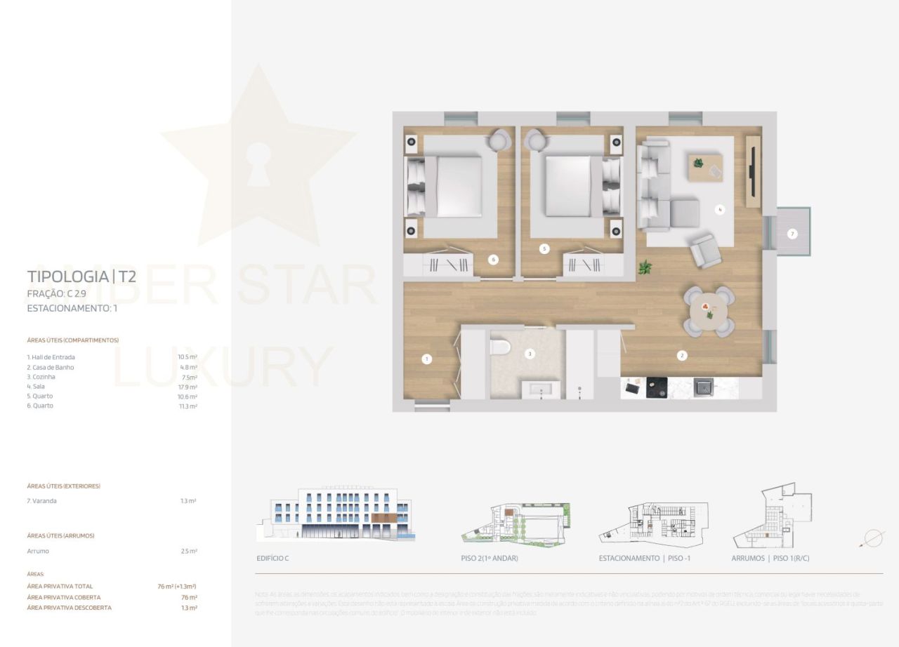 Flat in Porto, Portugal, 76 m² - picture 10