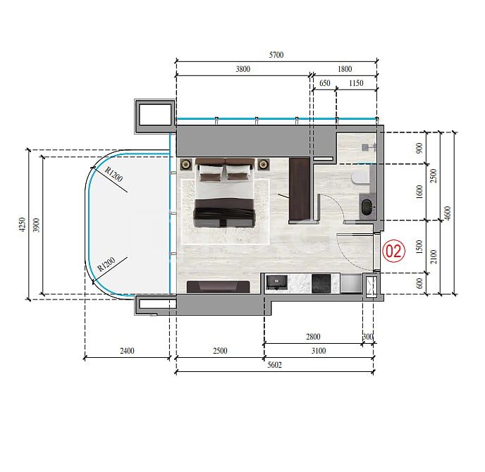 Apartment in Dubai, UAE, 40 m² - picture 10