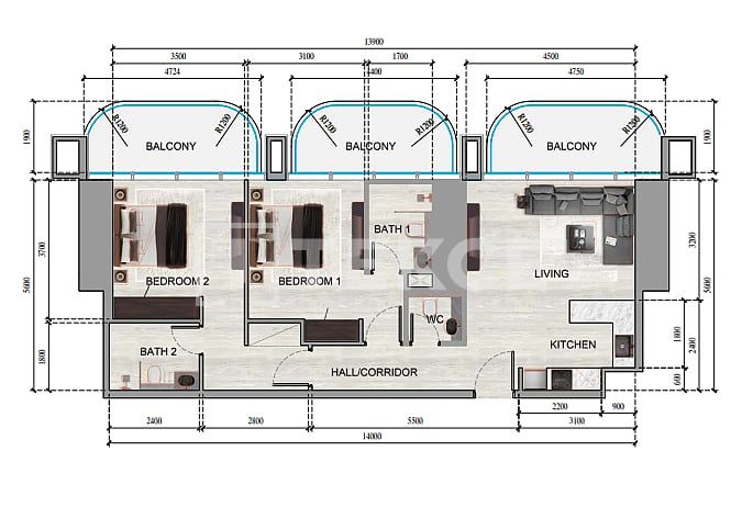 Apartment in Dubai, UAE, 40 m² - picture 12