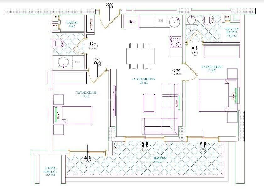 Attico a Alanya, Turchia, 200 m² - foto 12