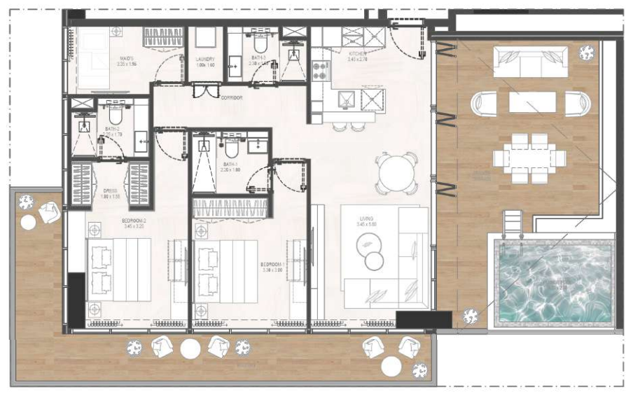 Wohnung in Dubai, VAE, 151 m² - Foto 8