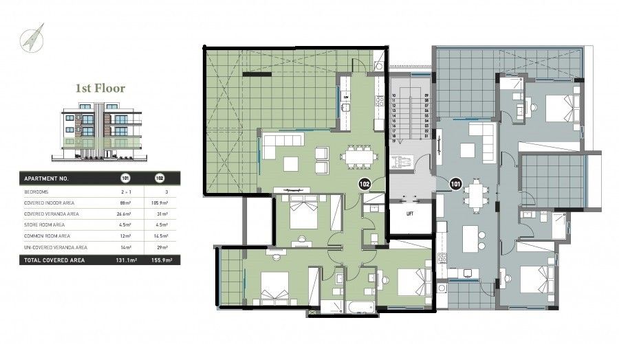 Appartamenti a Limassol, Cipro, 137 m² - foto 6