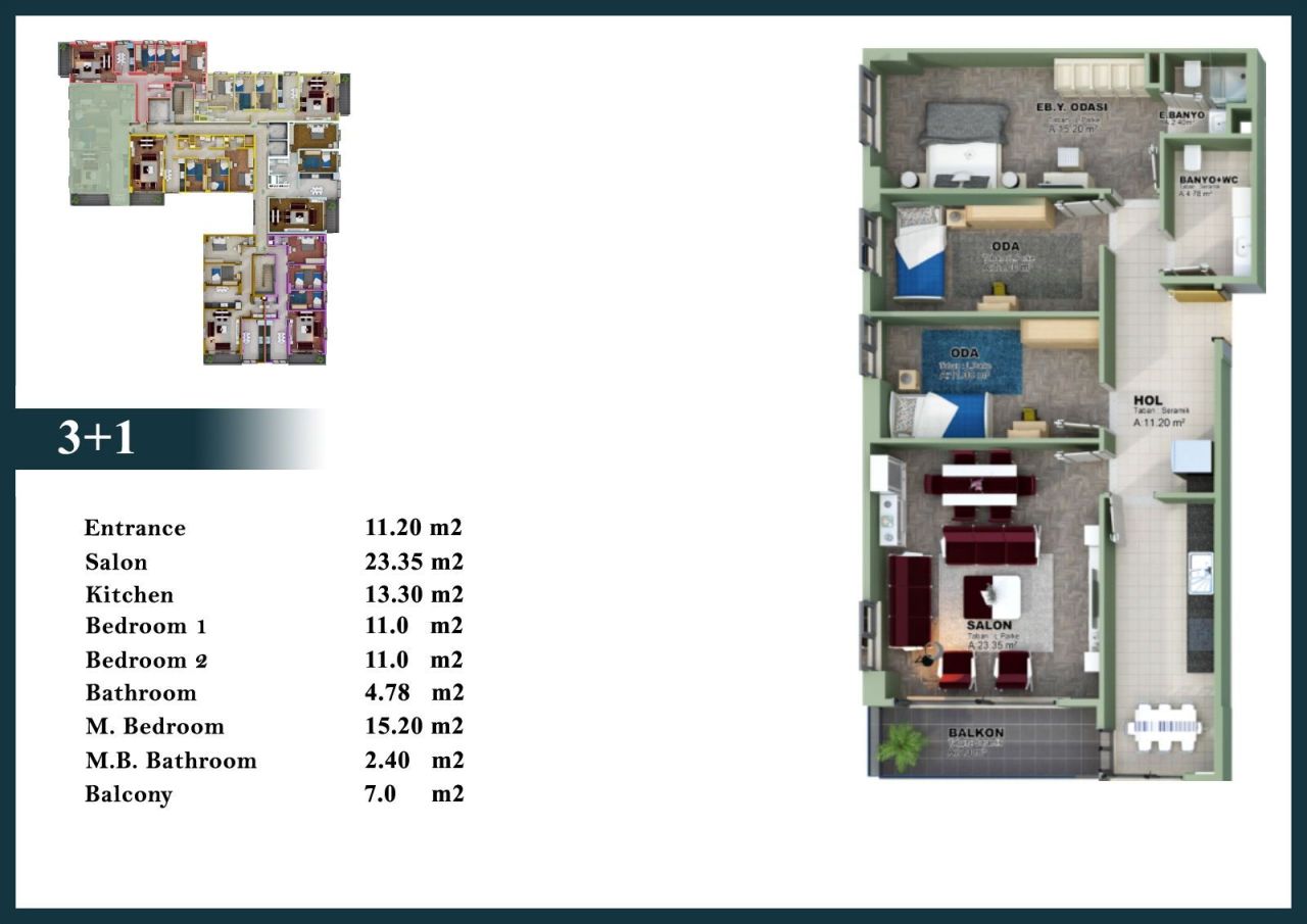 Apartment in Istanbul, Turkey, 135 m² - picture 5