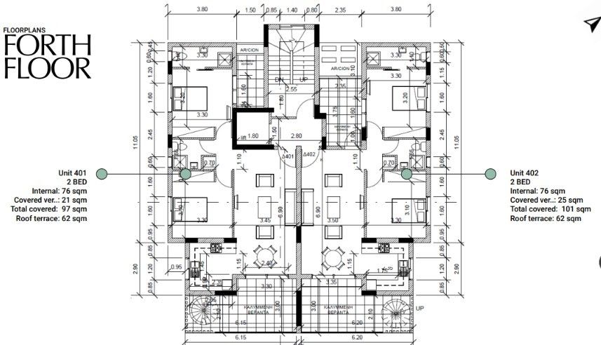 Ático en Lárnaca, Chipre, 97 m² - imagen 11
