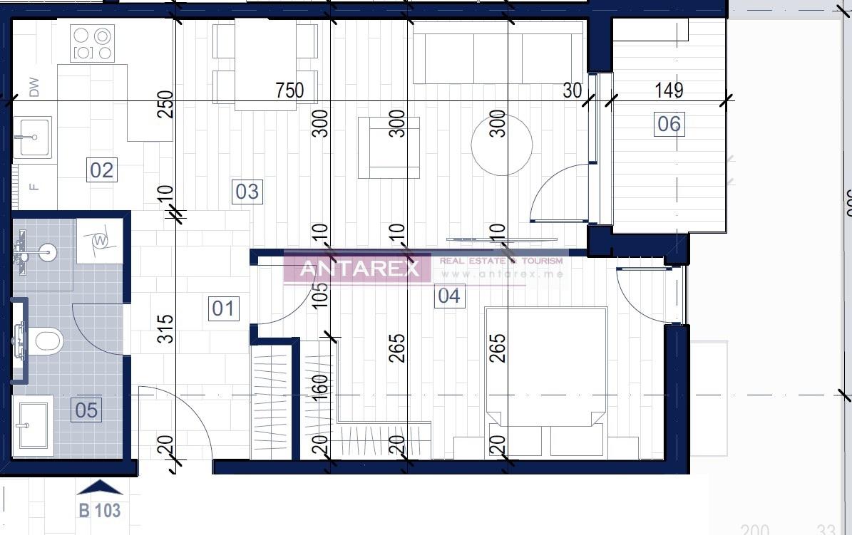 Appartamenti a Kotor, Montenegro, 57.6 m² - foto 13