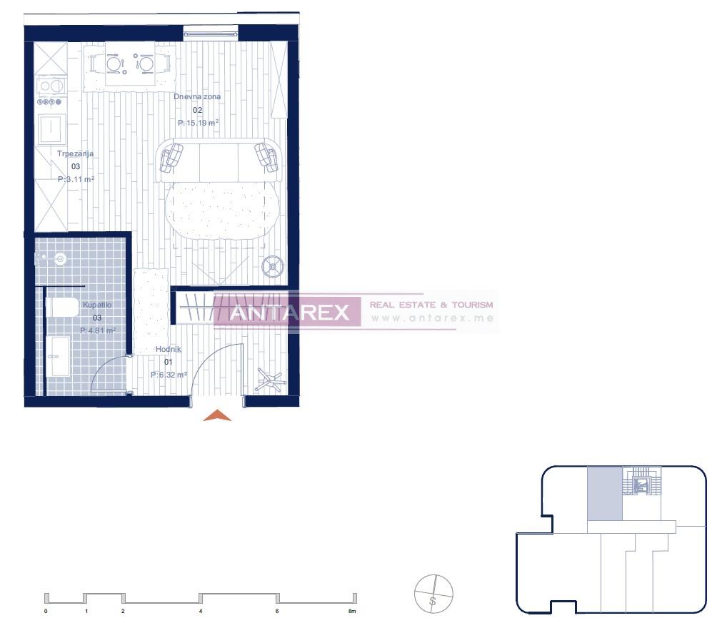 Apartment in Kotor, Montenegro, 29.5 m² - picture 14