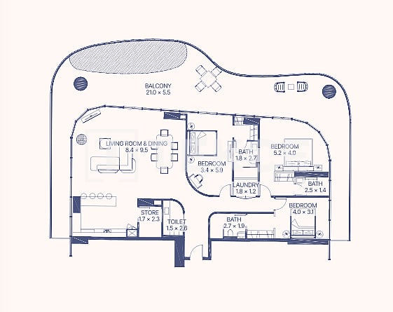 Apartment Al Marjan Island, UAE, 122 m² - picture 7