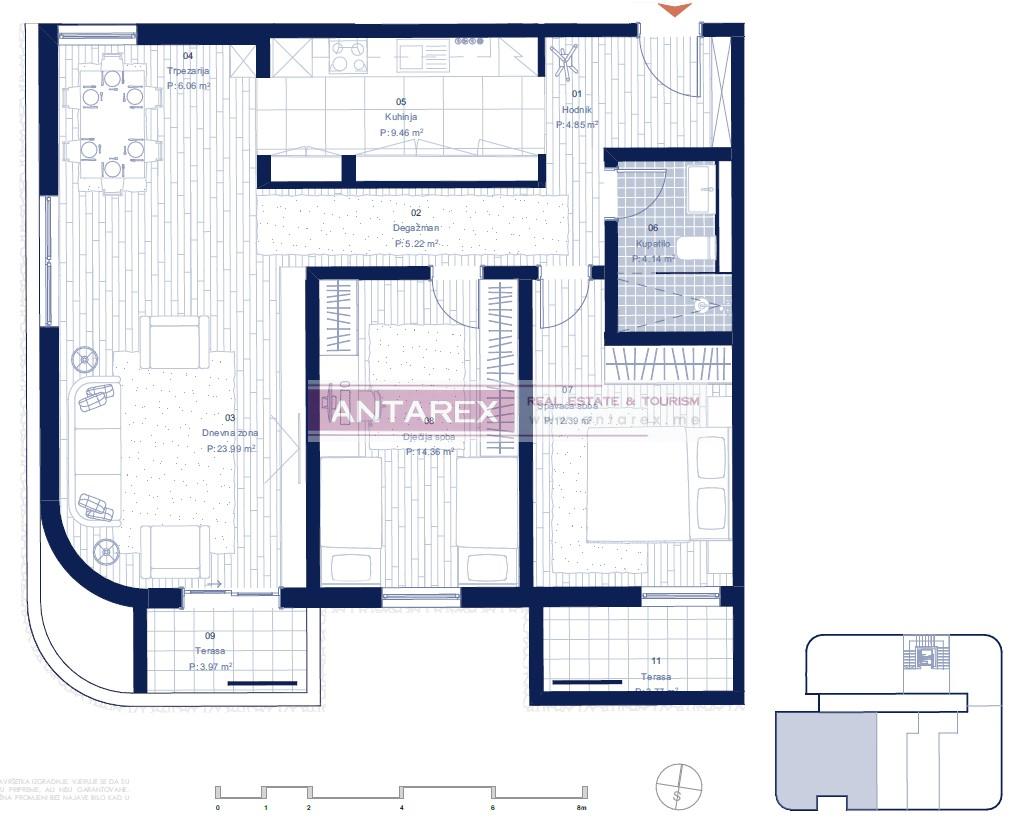 Apartment in Kotor, Montenegro, 88 m² - picture 8