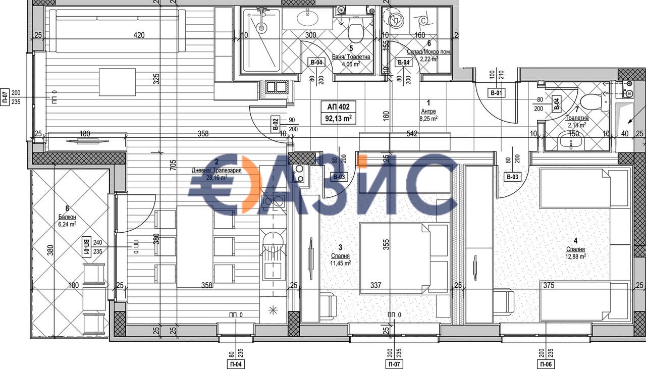 Apartment in Nesebar, Bulgaria, 107.1 m² - picture 1