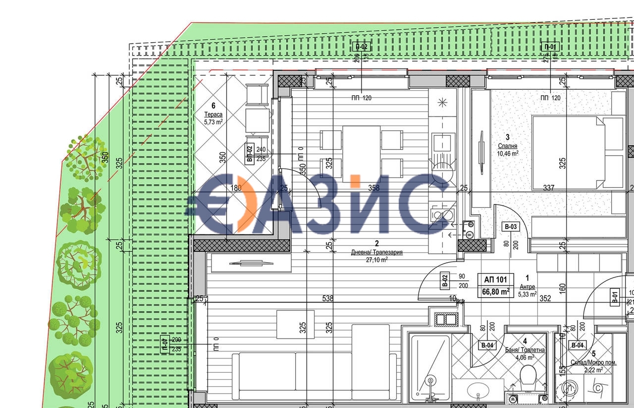 Apartamento en Nesebar, Bulgaria, 77.1 m² - imagen 1