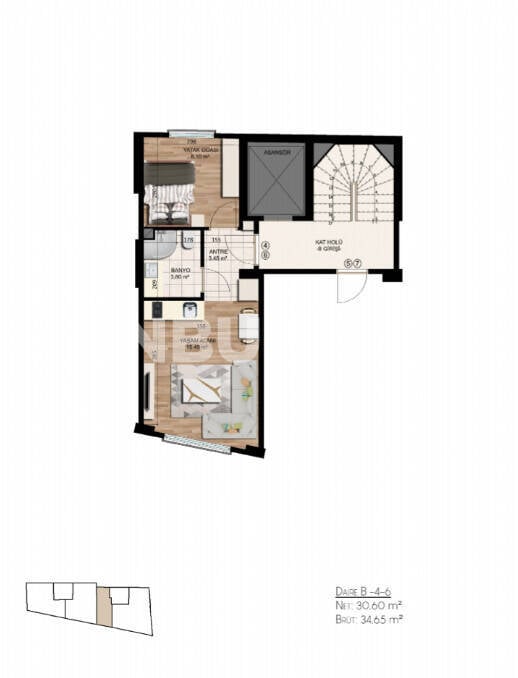 Appartement à Istanbul, Turquie, 74 m² - image 4