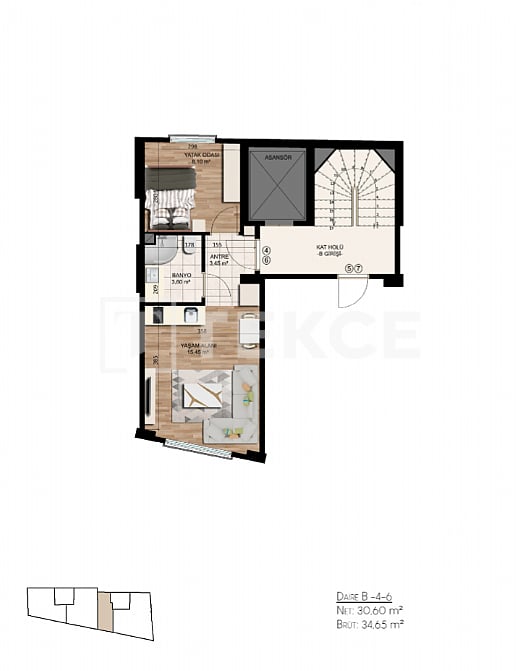 Appartamenti a Istanbul, Turchia, 35 m² - foto 6