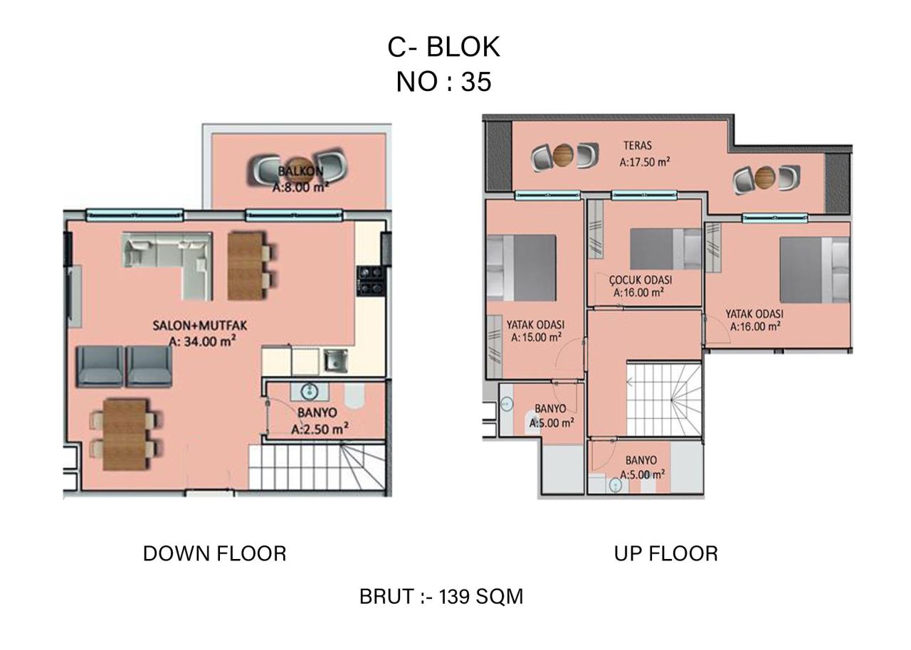 Appartamenti a Alanya, Turchia, 135 m² - foto 2