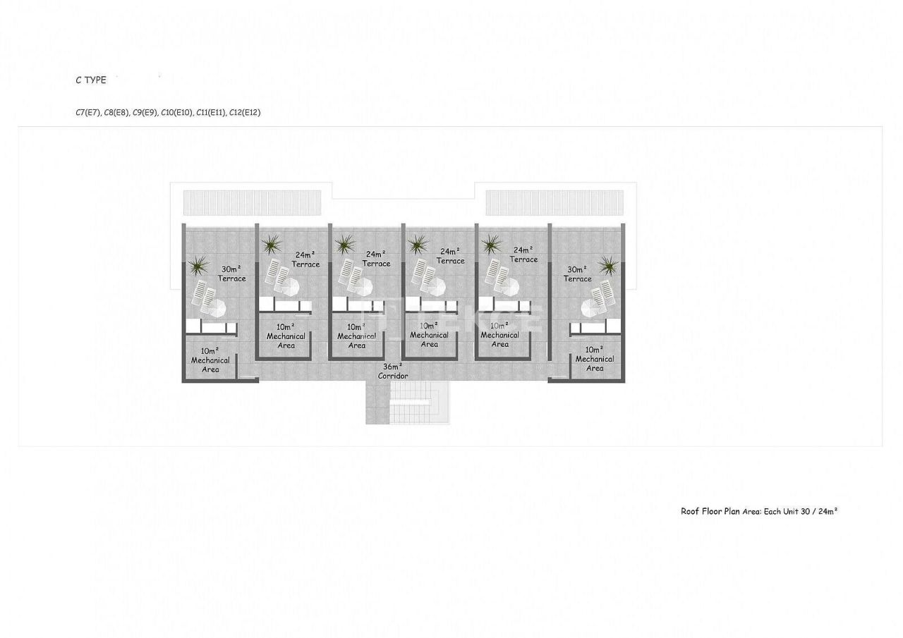 Attico a Kyrenia, Cipro, 45 m² - foto 16