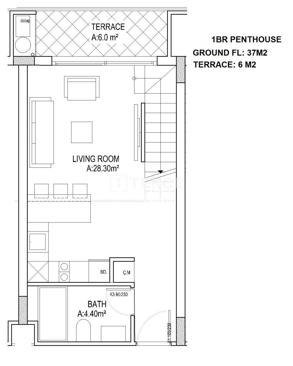 Apartamento en Gazimağusa, Chipre, 49 m² - imagen 16