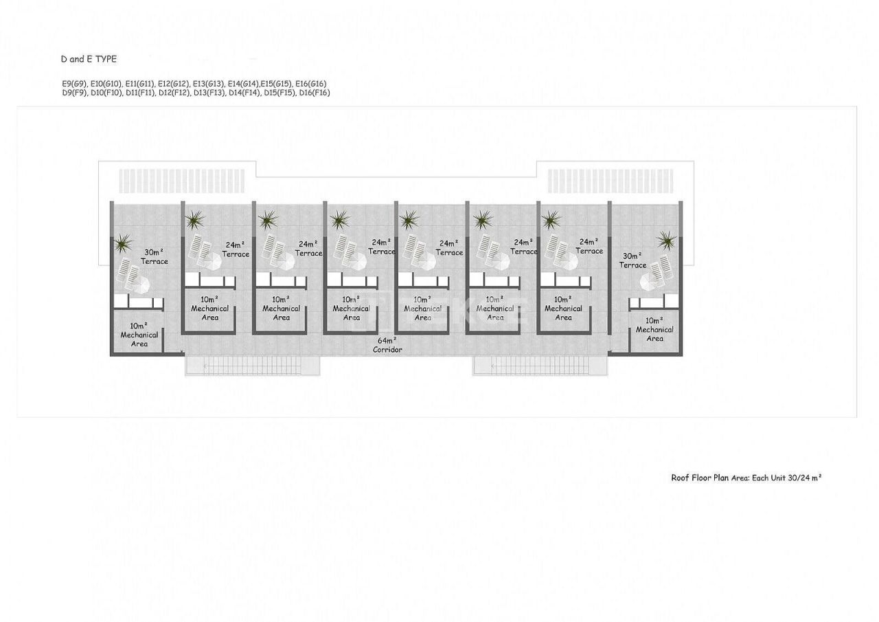 Attico a Kyrenia, Cipro, 45 m² - foto 19