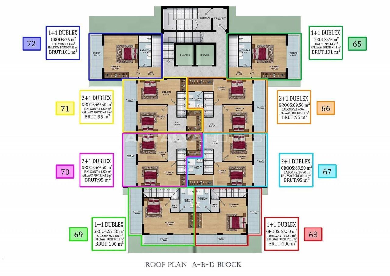 Apartamento en Alanya, Turquia, 65 m² - imagen 17