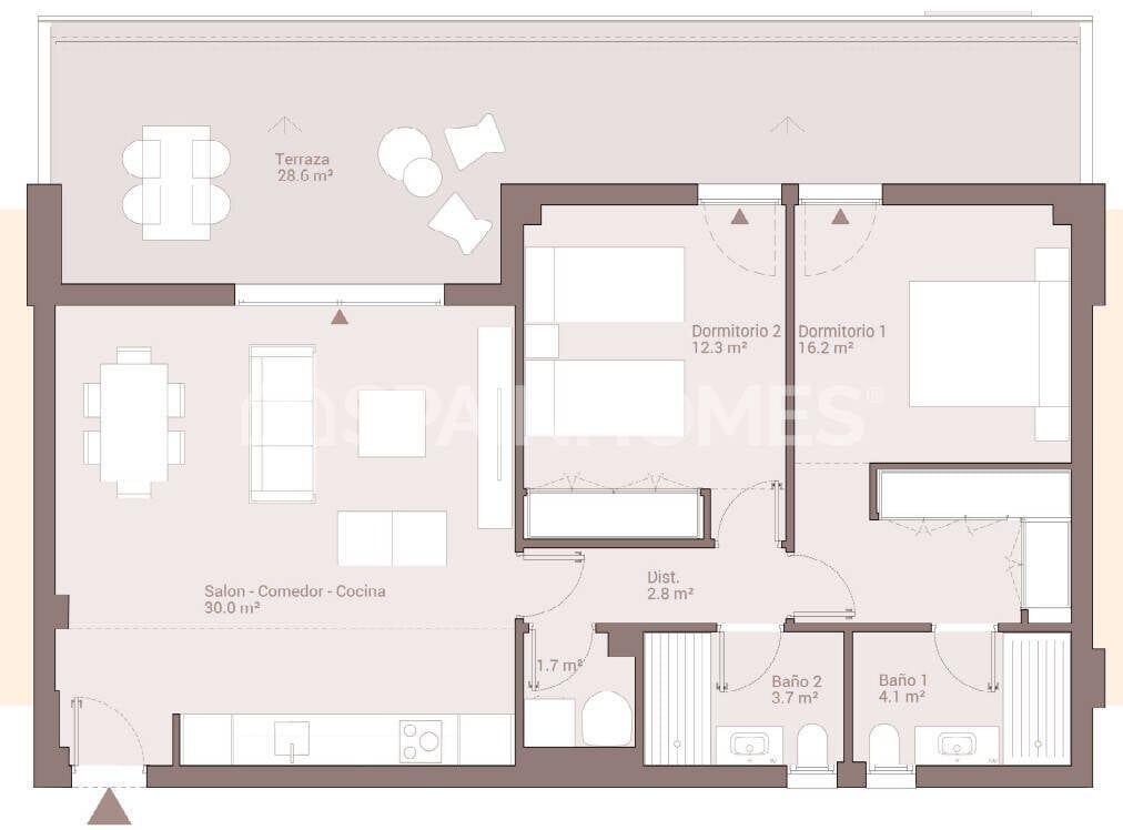 Penthouse à Marbella, Espagne, 97 m² - image 9