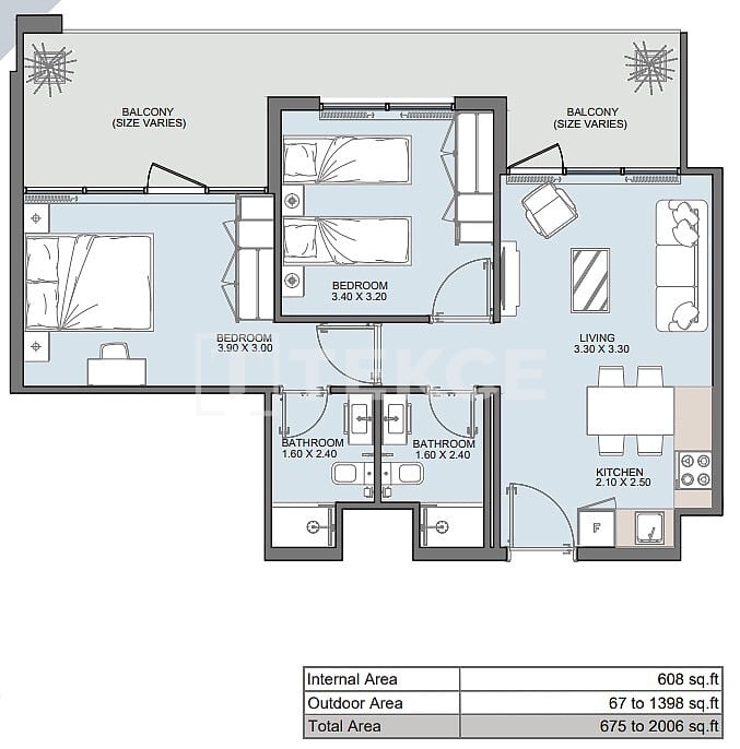 Appartement Al Satwa, EAU, 63 m² - image 11