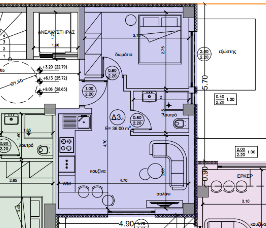 Flat in Chalkidiki, Greece, 49 m² - picture 1